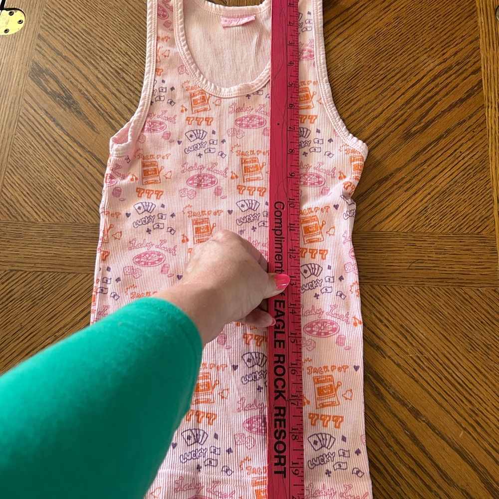 Vintage Pink Graphic Ribbed Tank Top - Picture 9 of 11